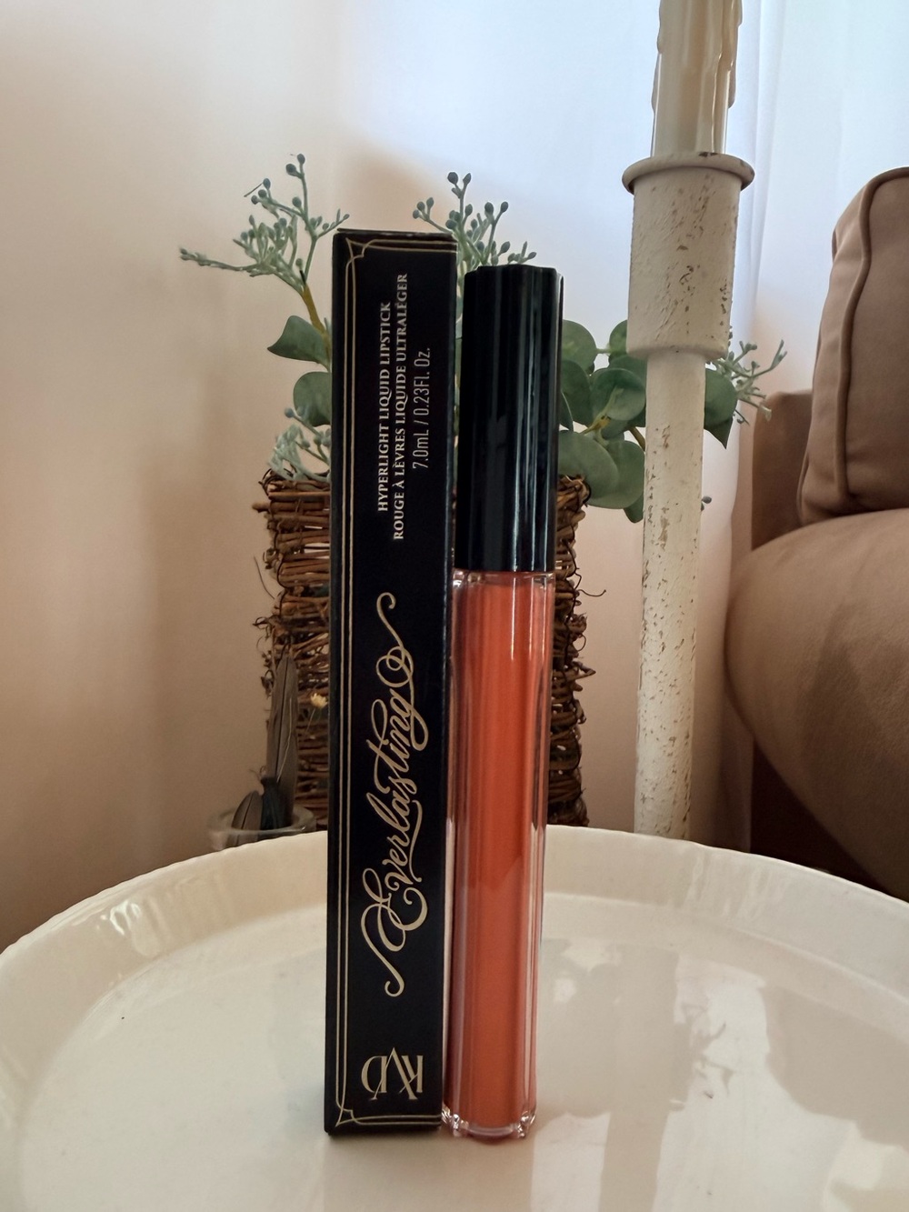 KVD Beauty Everlasting Hyperlight Liquid Lipstick in DRAGON BONES (coral peach)